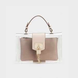 DKNY Elissa flap clear shoulder bag - Blush